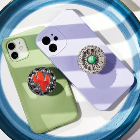 Myra Prestore Silver and Turquoise Phone Socket Kickstand - New - Picture 6 of 6